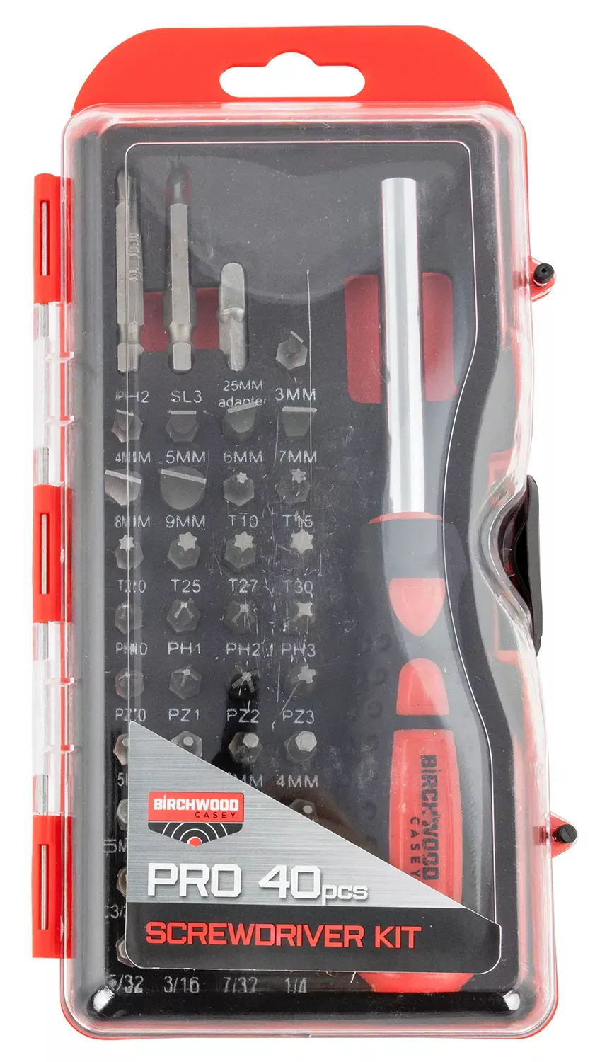 Birchwood Casey Pro Screwdriver Set40 Pieces Includes Slotted/Philips/Torx/Hex Heads
