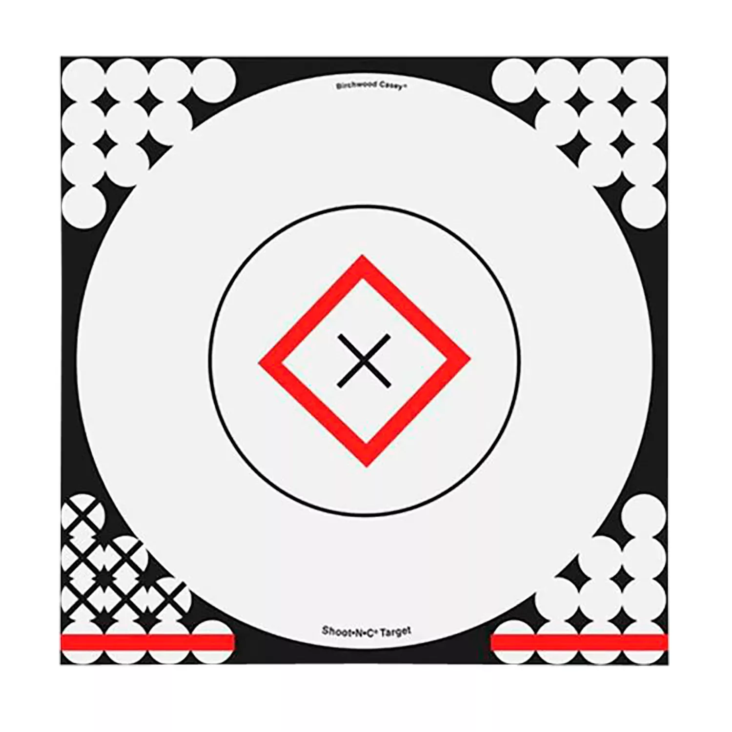 Birchwood Casey Shoot-N-C Open-Sight Target Bullseye Adhesive Paper Target 17.25″ 5 Pack