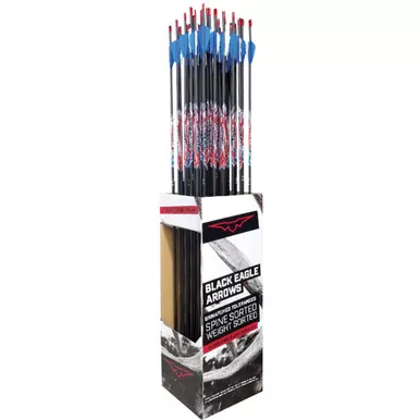 Black Eagle 1699 Intrepid Youth Arrows, 600 Spine, Black, 36 Pack