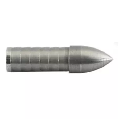 Black Eagle 21 PS23 Glue-In Target Points, 80 Grain, Silver, 12 Pack