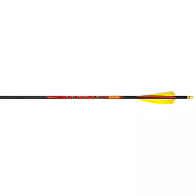 Black Eagle 321 Outlaw Arrows, 3 Inches Feathers, 500 Spine, Black, 6 Pack
