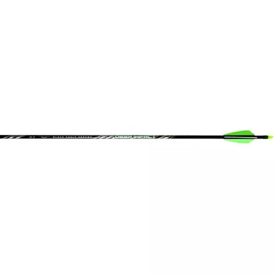 Black Eagle 33813 Deep Impact Arrows, 0.001 Inches, 2.5 Inches Shield Cut, 300 Spine, Black, 6 Pack
