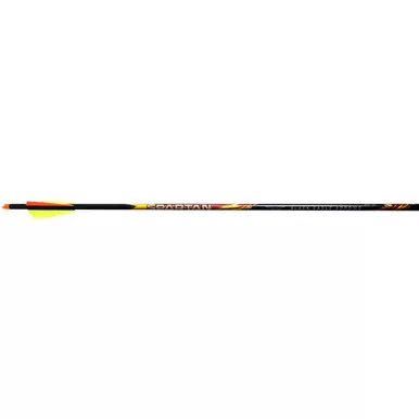 Black Eagle 33852 Spartan Arrows, 0.001 Inches, 2.5 Inches Shield Cut, 350 Spine, Black, 6 Pack