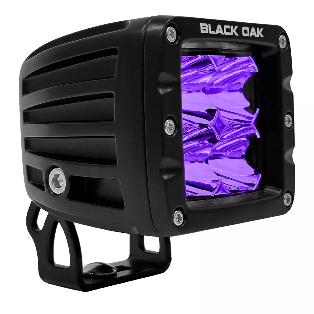 Black Oak 2″ Ultraviolet LED Pod Light – Flood Optics – Pro Series 3.0 – 12W [2FUV-POD]