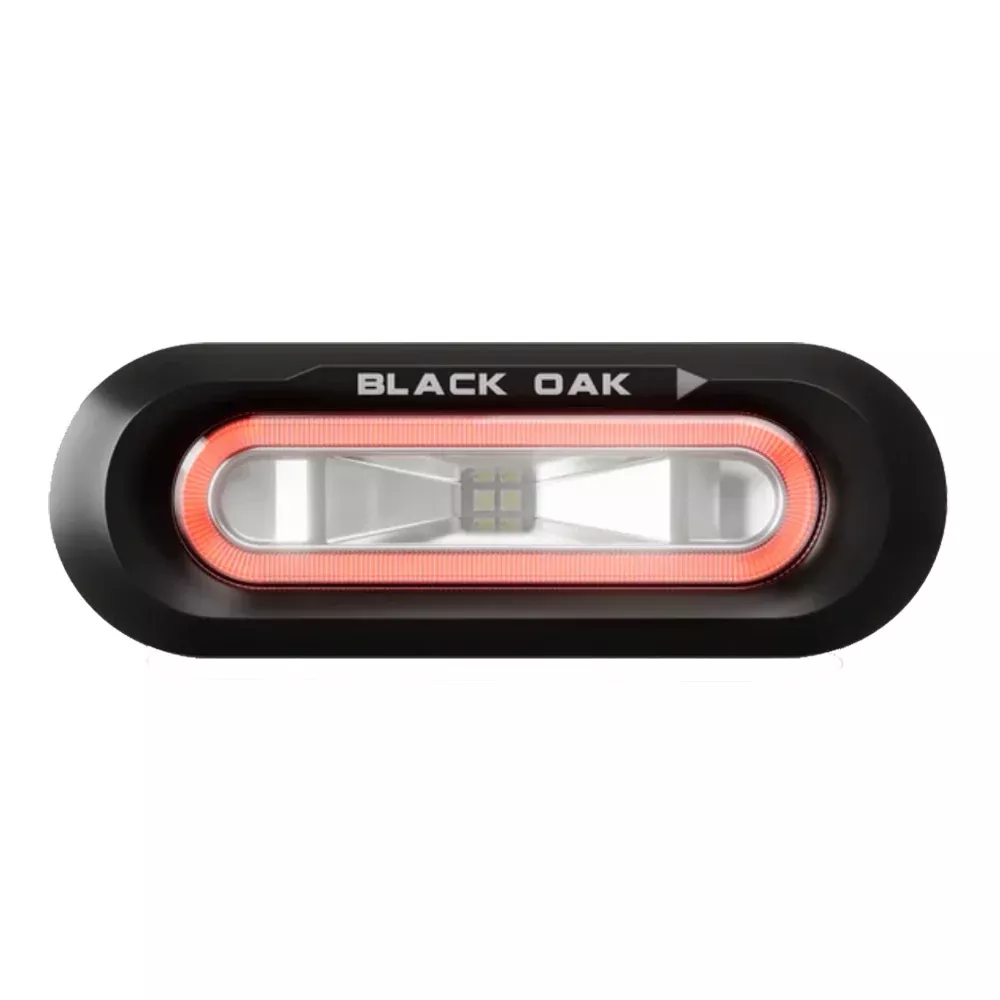 Black Oak Low Pro Flush - Black Housing - Red LED - LPS-FR