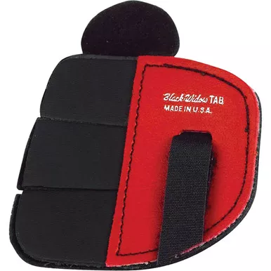 Black Widow 5332 Super Leather Shooting Tab with 3-Finger Under Design, Black, X-Large, Right Hand