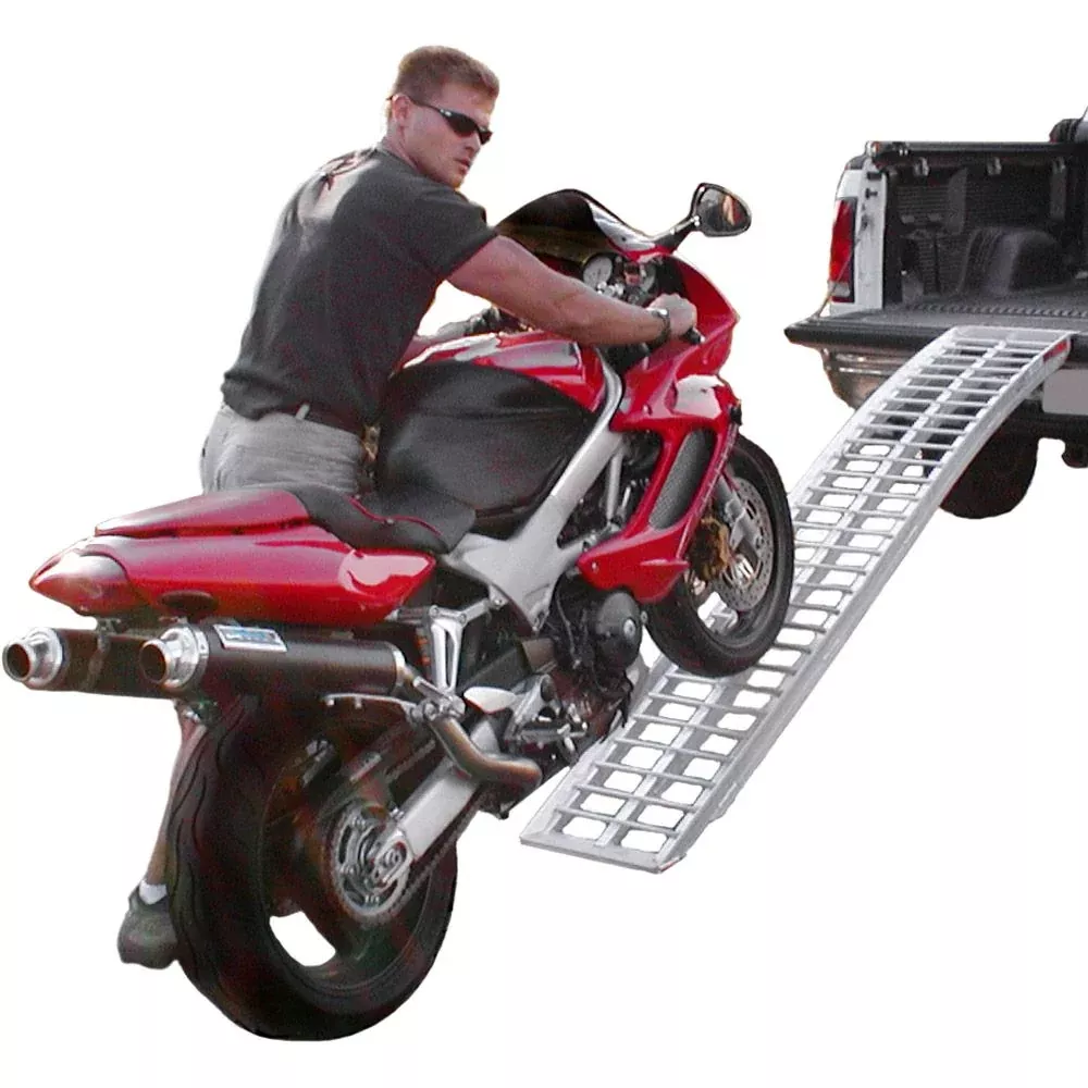 Black Widow Arched Wide Motorcycle Ramp | Model A-8416-1500-1 | Width 16″ length 7′ | Capacity 1,500 lb | Horsepower 4 To 90+ HP | For Trucks & Trailers