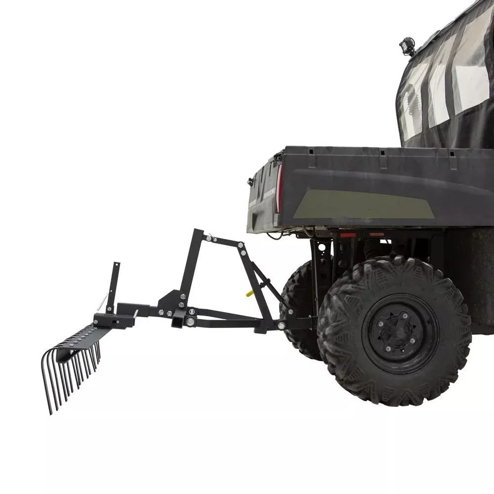 Black Widow ATV/UTV Rake Attachment System | Model ATV-RAKE-KIT | Width 60″ | Horsepower 4 To 90+ HP | For ATV & UTV
