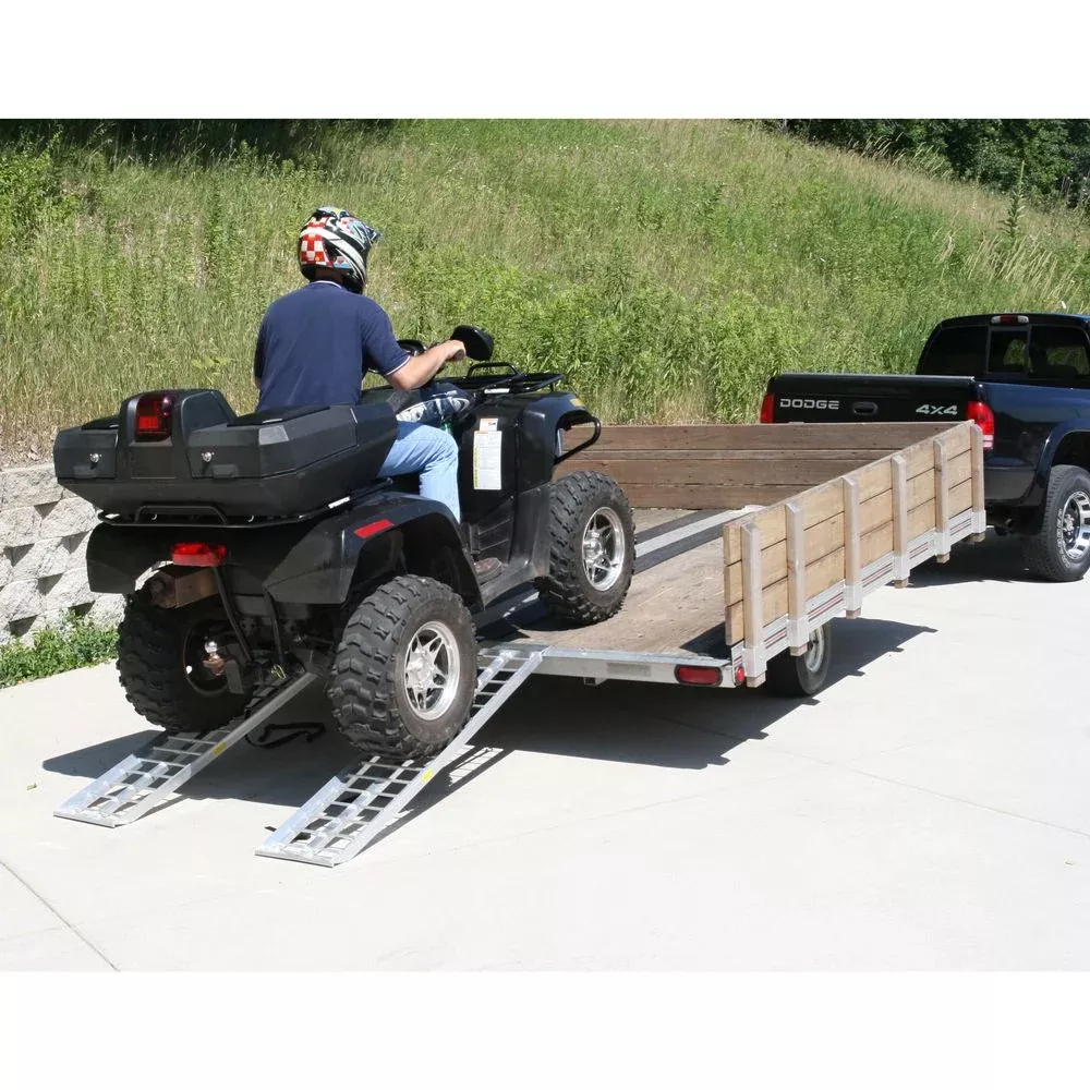 Black Widow ATV UTV Trailer Ramps | Model S-6012-2000-2 | Size 5′ L x 11.5″ W | Capacity 2,000 lb. | Horsepower 4 To 90+ HP | For ATVs, UTVs & Trailers