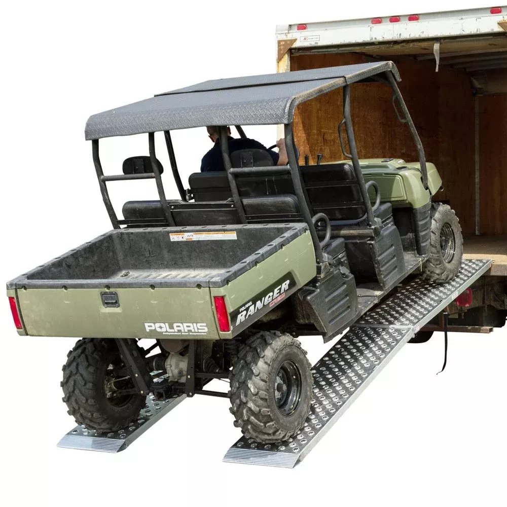 Black Widow Big Boy EZ Rizer™ UTV Ramp | Models MF2-9619-EZ-UTV To MF2-14419-EZ-UTV | Width 19″ | Length 8′ To 12′ | Capacity Up To 3,000 lb | Horsepower 4 To 90+ HP | For UTV, ATV & Golf Cart