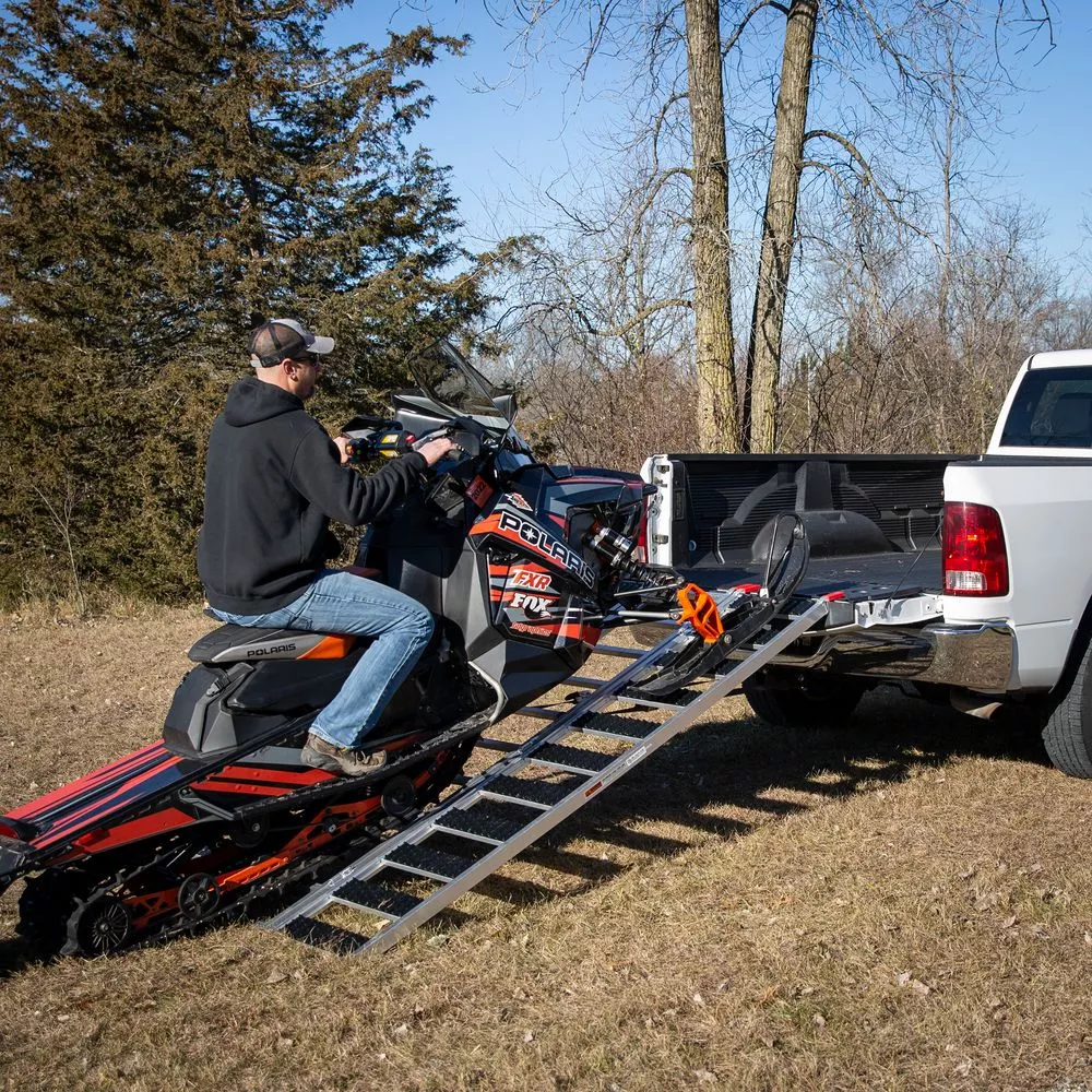 Black Widow Black Ice Folding Snowmobile & ATV Loading Ramp | Model SNO-ATV-9454-EXT | Wide 54″ | Capacity 1,500 lb | For Snowmobiles, ATVs & UTV Transport