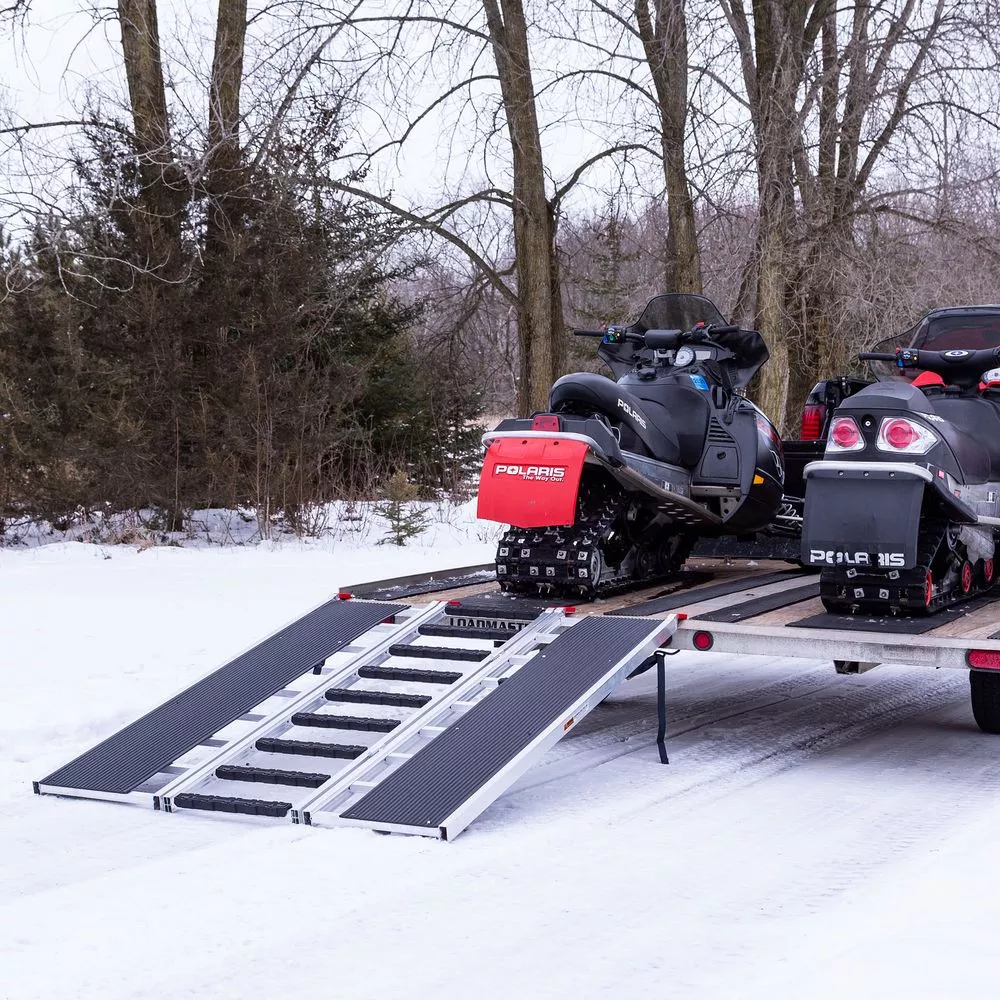 Black Widow Black Ice Folding Snowmobile Ramp | Model SNO-7754-HDXW-S | 54″ Width | 1,500 lb Capacity | For Snowmobiles, Carbide Skis & Studded Tracks