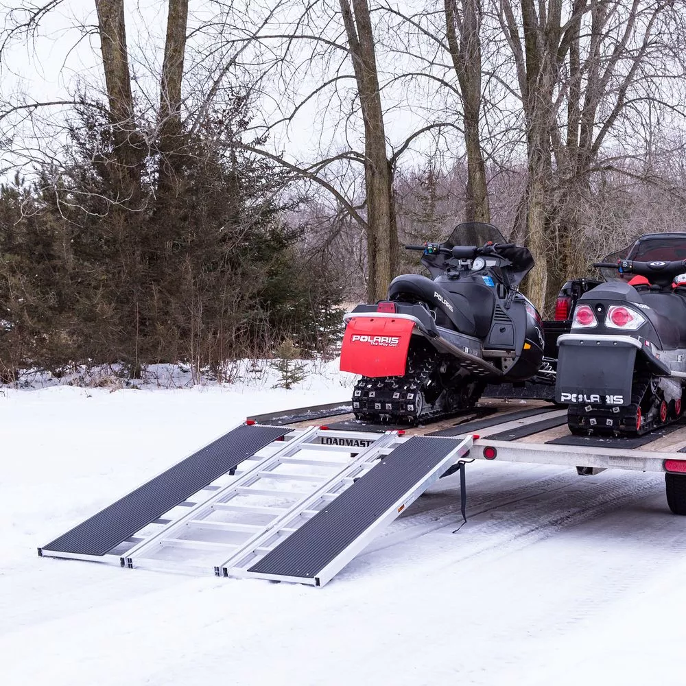 Black Widow Black Ice Folding Snowmobile Ramp | Model SNO-7754-HDXW | Size 54″ Wide | Capacity 1,500 lb | Horsepower 4 To 90+ HP | For Trucks & Trailers