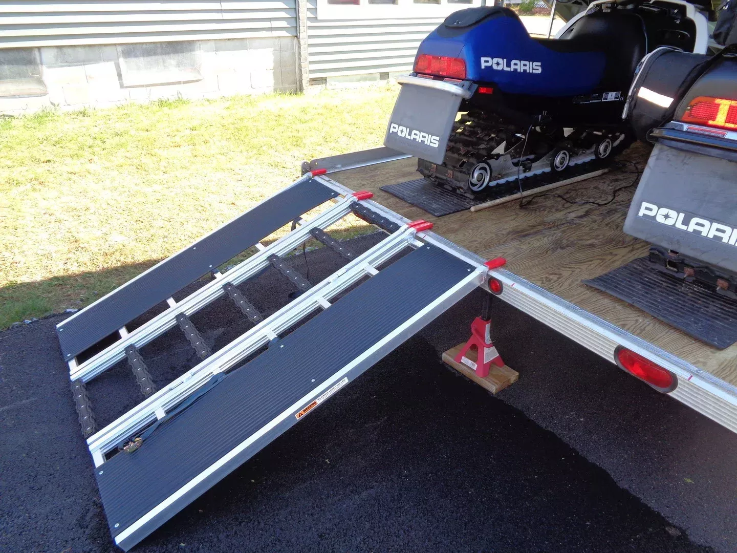 Black Widow Black Ice Folding Snowmobile Trailer Ramp | Models SNO-6054-HDXW | Size 54″ Wide | Capacity 1,500 lb | For Snowmobile Trailer Loading