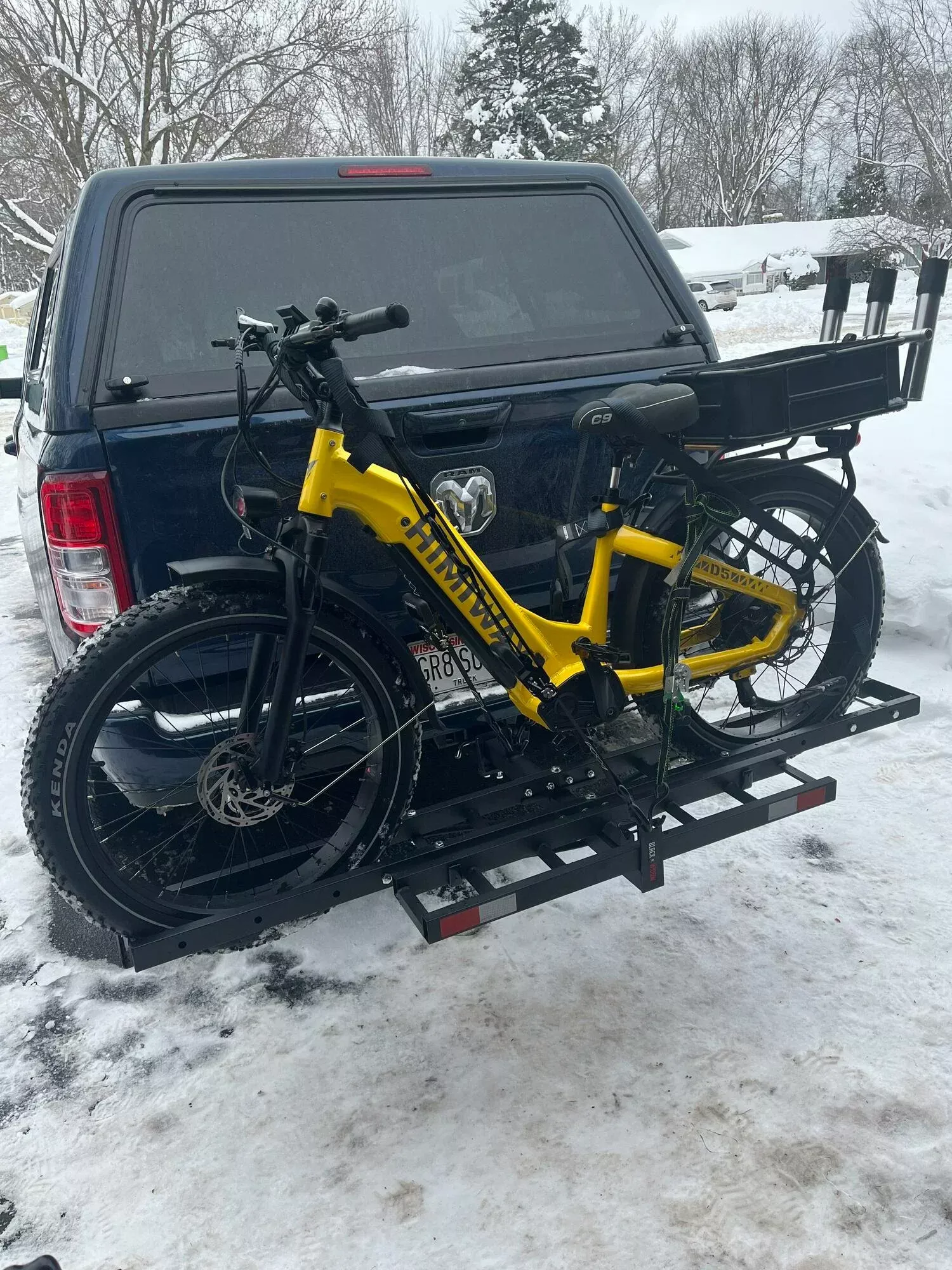 Black Widow Compact Dirt Bike Carrier | Model MCC-300 | Track Size 77″ x 7″ | Capacity 300 lb | For 2″ Class III & IV Hitch Vehicles