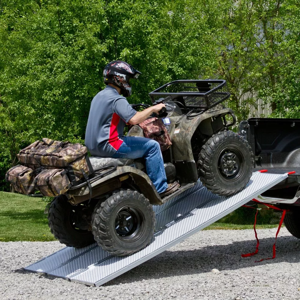 Black Widow Folding ATV Ramp | Model TFS-9454 | 54″ Extra-Wide | Capacity 1,500 lb | Horsepower 15 To 20 HP | For ATVs & UTVs Loading