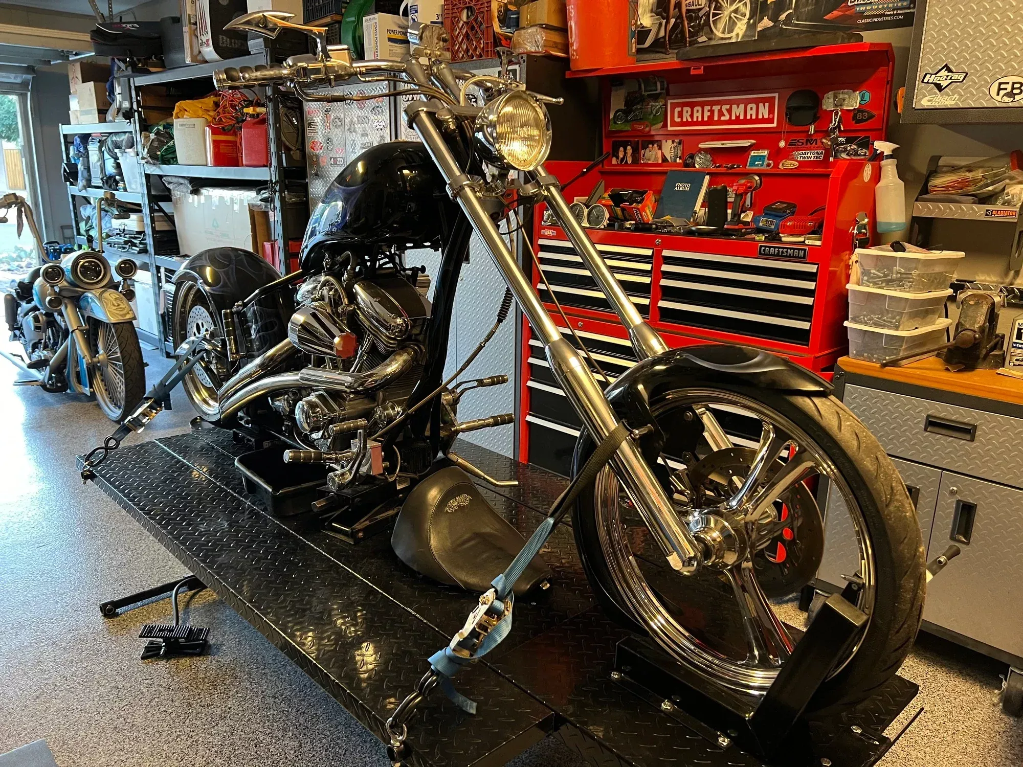 Black Widow Lift Table Extension System | Models BW-1000A-EXT & BW-1000A-SIDE | Size +14″ Length & +20″ Width | Steel Add-Ons | For BW-1000A Motorcycle Lift Tables