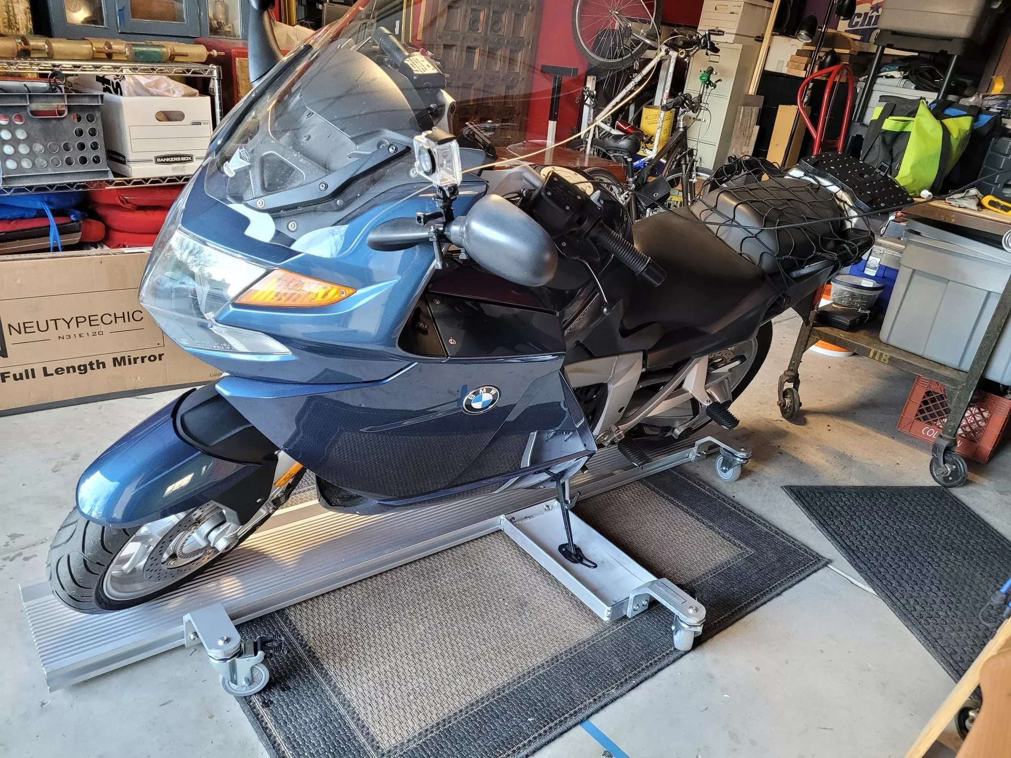 Black Widow Professional Aluminum Motorcycle Dolly | Model BW-PRO-DOLLY | Track Length 89″ | Capacity 1,500 lb | For Street, Touring & Cruiser Motorcycles