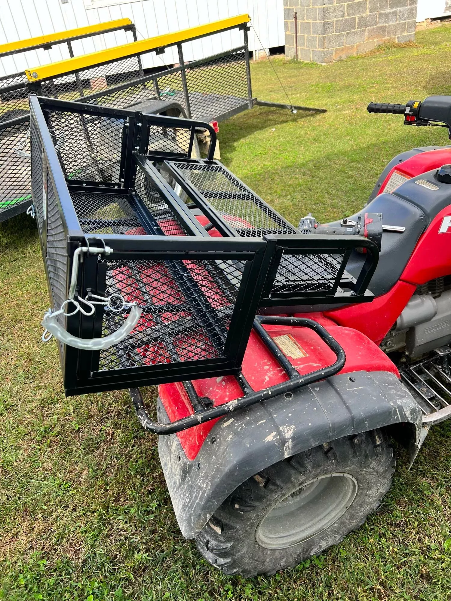 Black Widow Universal Steel ATV Rear Rack Drop Basket w/ Tailgate | Model ATVDB-TG-1205 | Size 41″ x 14″ | Horsepower 4 To 90+ HP | For ATV