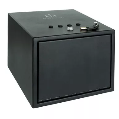 BlackHeart 1601240 Double Gun Hard Pistol Vault, Padded Shelf, Black