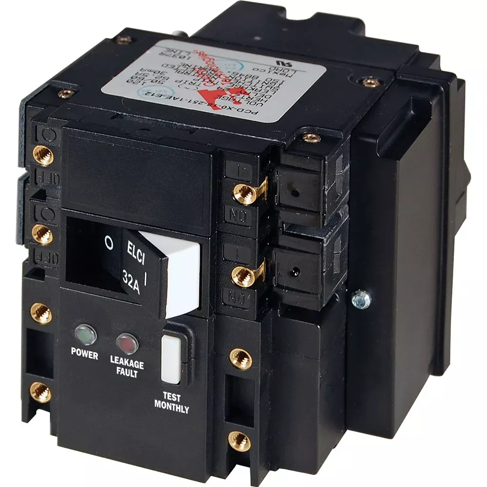 Blue Sea C-Series ELCI Main Circuit Breaker – Double Pole 230V AC 32A [3092]
