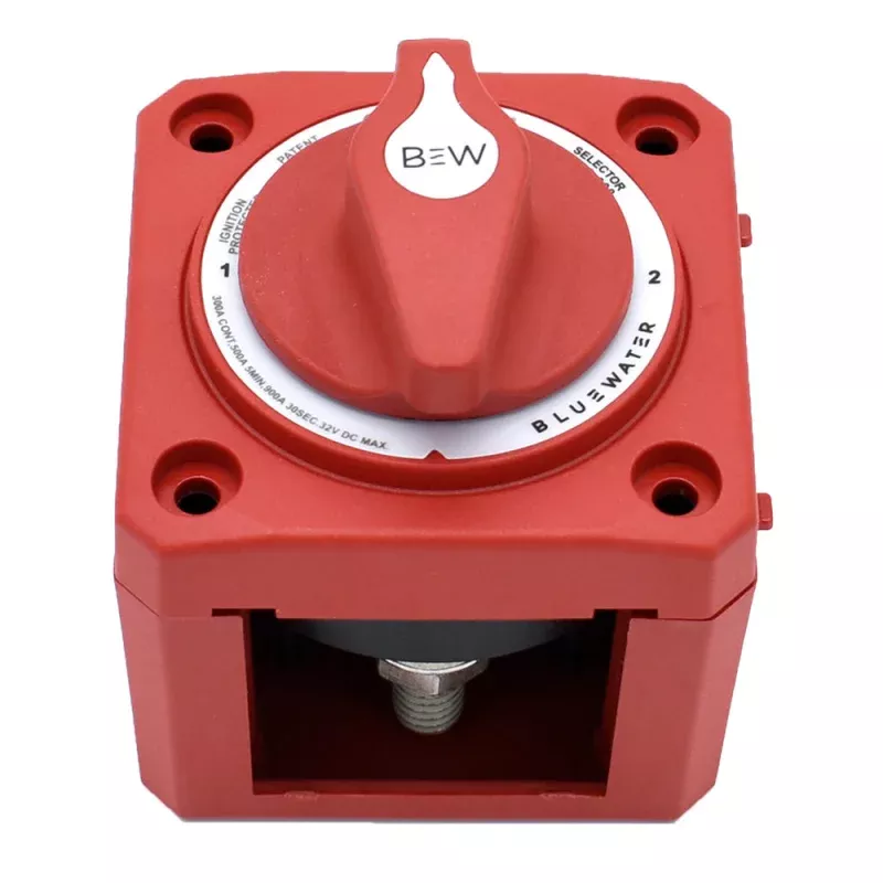 Bluewater OFF/1/2 Battery Switch – Surface Mount – Red
