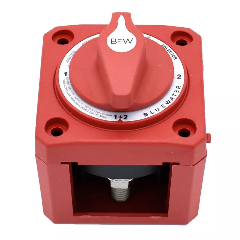 Bluewater Off/1/2/Both Battery Switch – Surface Mount – Red