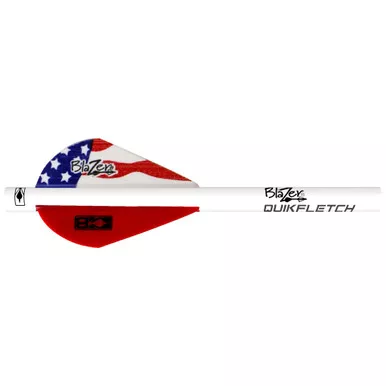 Bohning 101001AF Blazer QuikFletch Arrow Fletching System, American Flag, 6 Pack