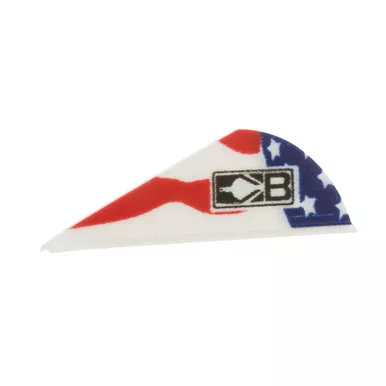 Bohning 10832AF2 Blazer Vanes, 2 Inches, 6 Grain, American Flag, 100 Pack