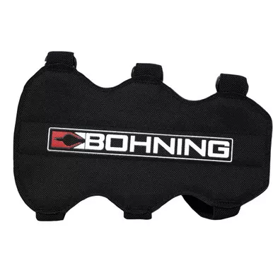 Bohning 1689 Traditional 3 Strap Armguard, Black