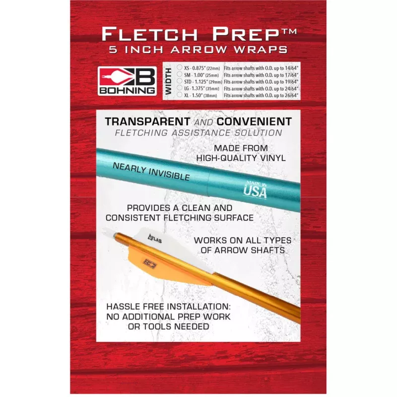 Bohning Fletch Prep Wraps 5 in. Standard Clear 30 pk.