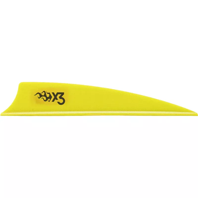 Bohning X3 Vanes Shield Cut 3 in. Neon Yellow 36 pk.
