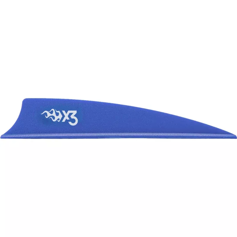 Bohning X3 Vanes Shield Cut 3 in. Satin Blue 36 pk.