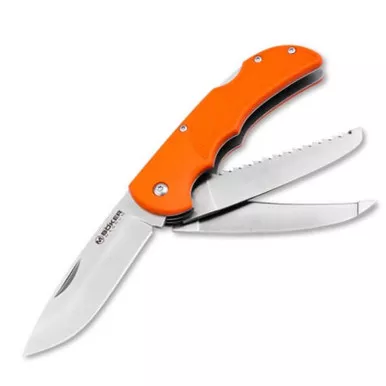 Boker Magnum HL Triple Pocket Knife 3.31" Folding Orange