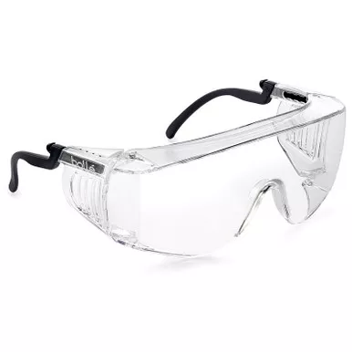 Bollé 40054 OVERRIDE Over-The-Glasses Protective Eyewear, Clear Lens