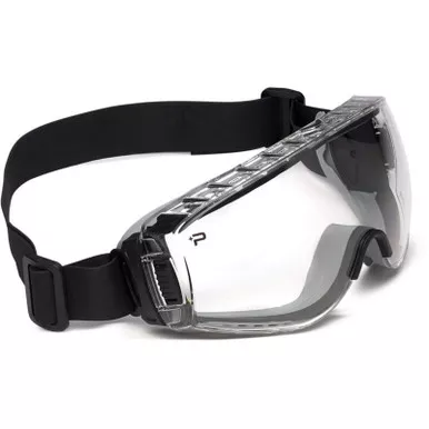 Bollé PSGPIL2-L16 Pilot Neo Safety Goggles, Black Frame w/ Clear Lens
