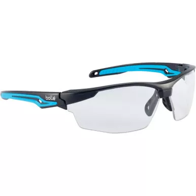 Bollé Tryon Safety Glasses, Black/Blue Frame