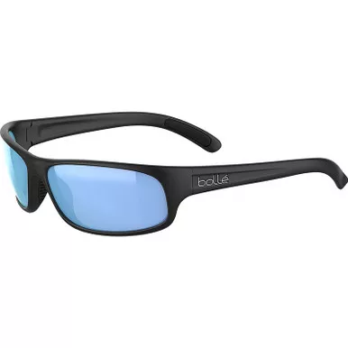BOLLE Anaconda Black Matte/Sky Blue Polarized Sunglasses (BS027008)