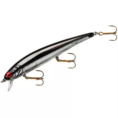 Bomber B15 Long A 4 1/2 inch Suspending Jerkbait Chrome Black Back