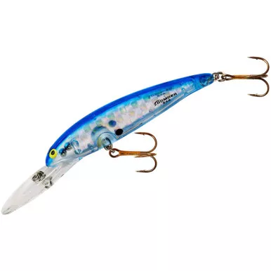Bomber Deep Long A Minnow 24A Jerkbait/Trolling Hard Minnow 3.5" 3/8 Oz Silver Prism Black Back