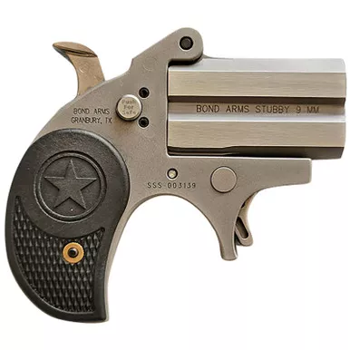 Bond Arms BASTB9mm Luger 2rd Shot 2.20" Matte Stainless Steel Frame, Black Textured Polymer Grips