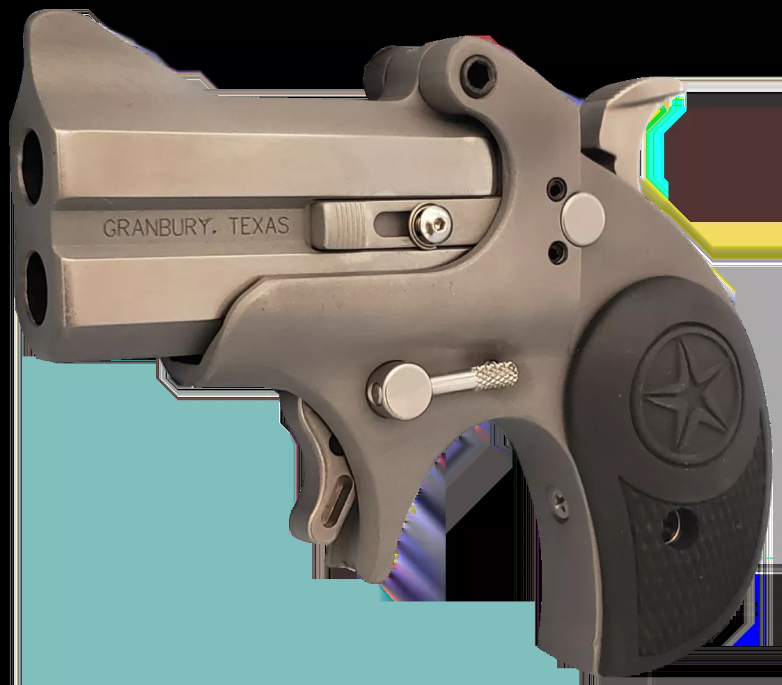 Bond Rawhide Derringer .357Mag 2.50" 2Rd Stainless Steel Break-open Action Crossbolt Safety Black Rubber Grips BARHR-357/38