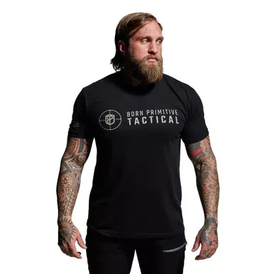 BORN PRIMITIVE Men's Tactical Black Brand Tee (31011-000)