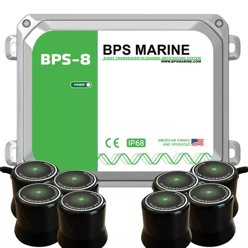 BPS Marine BPS-8 8-Transducer Ultrasonic Antifouling System – 12VDC