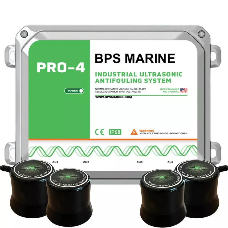 BPS Marine PRO-4 4-Transducer Ultrasonic Antifouling System – 24VDC