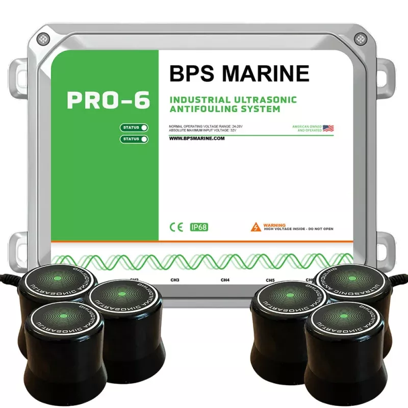 BPS Marine PRO-6 6-Transducer Ultrasonic Antifouling System – 24VDC