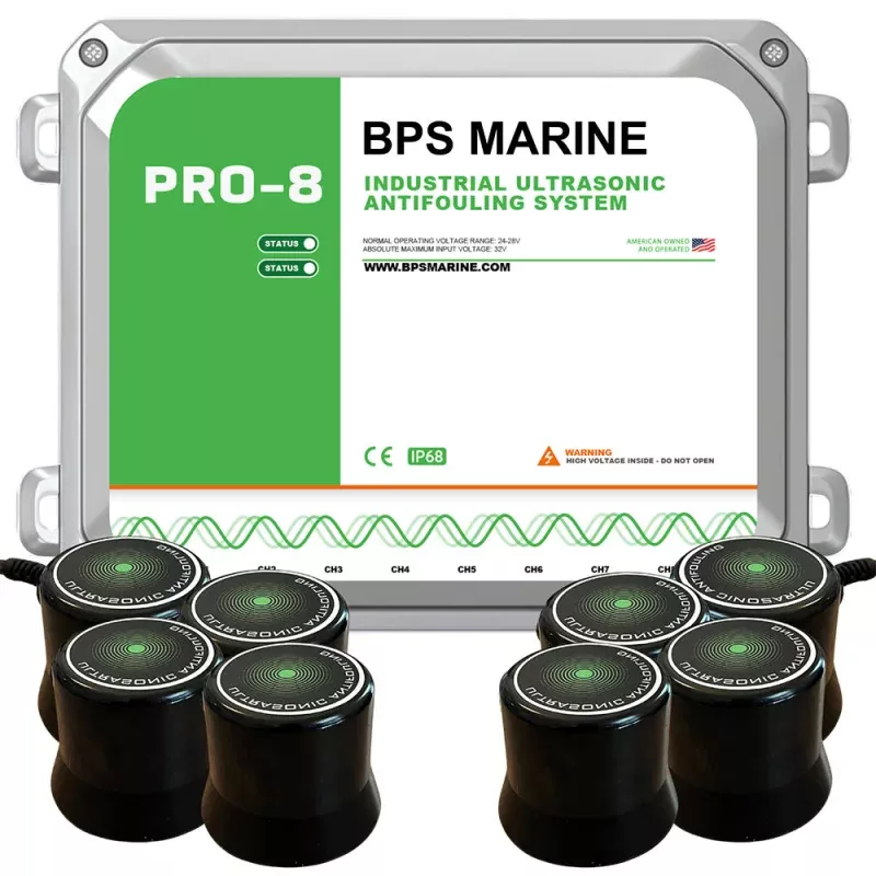 BPS Marine PRO-8 8-Transducer Ultrasonic Antifouling System – 24VDC