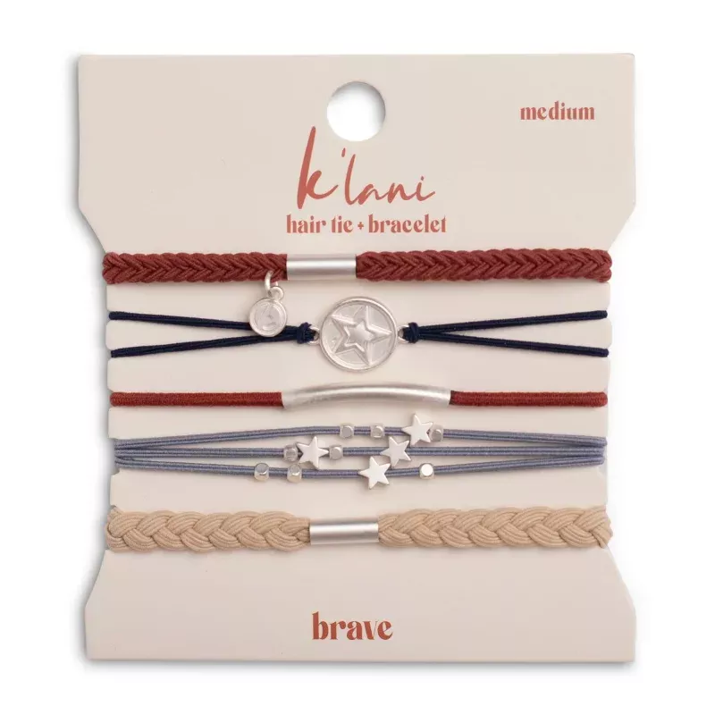 Brave Red, White & Blue with Silver Star Accents