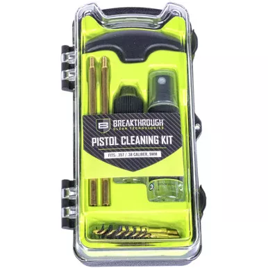 Breakthrough BT-ECC-9 Vision Series Hard Case Cleaning Kit for Pistol 35 Caliber/38 Caliber/9mm, Green