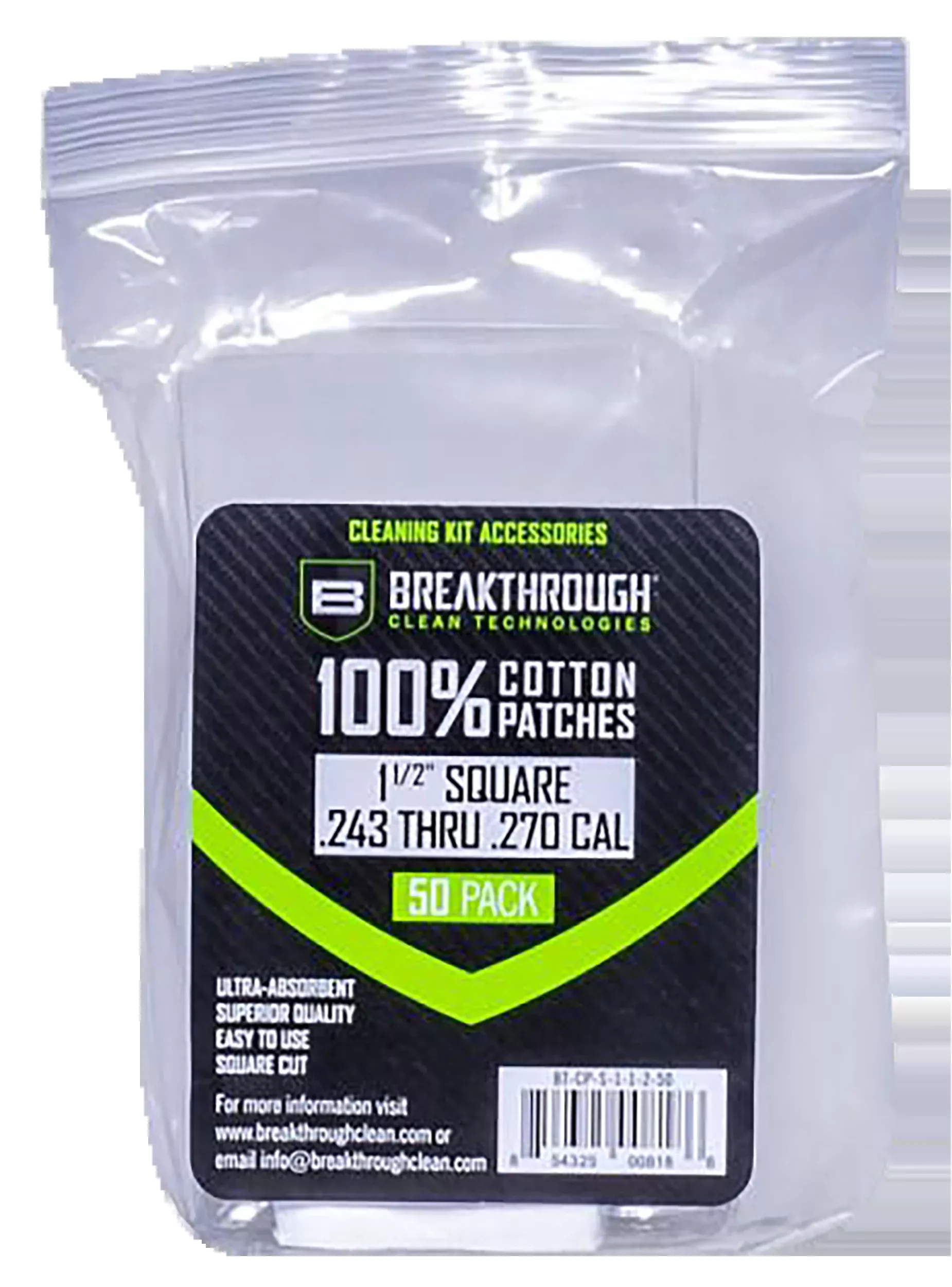 Breakthrough Clean Square, Brkthru Bt-cp-s-1-1/2-50Sq Ptchs 243/270 50pcs